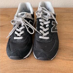New Balance Black and White Athletic Shoes